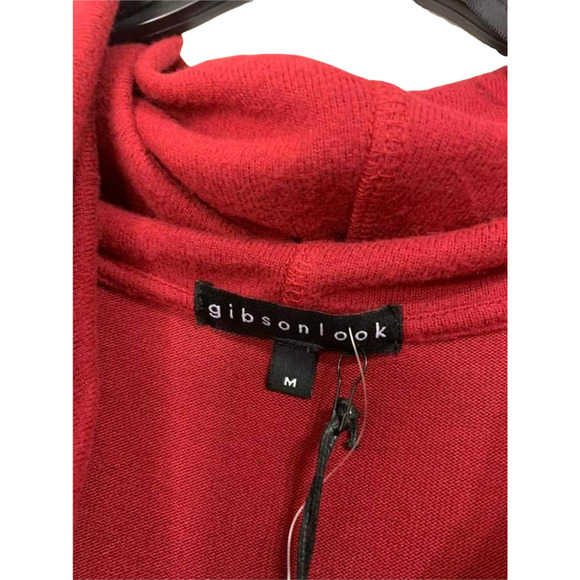 Gibsonlook Convertible Neckline Cozy Fleece Sweater Mulberry Wine Medium NEW - Picture 3 of 7